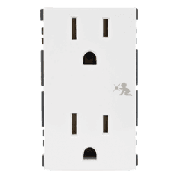 Módulo Dúplex de Contactos Eléctricos / 10A / 127V / Sistema de Seguridad Antiobjetos / Compatible con Cajas para Pavimento / Embornamiento a Tornillo