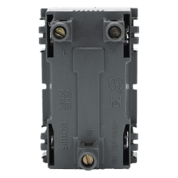 Módulo Dúplex de Contactos Eléctricos / 10A / 127V / Sistema de Seguridad Antiobjetos / Compatible con Cajas para Pavimento / Embornamiento a Tornillo