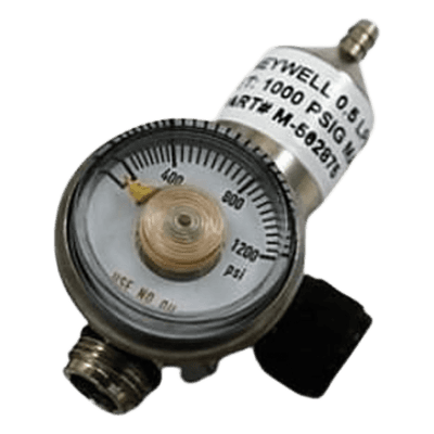 Regulador de gas de calibración con flujo ajustable a 0.5 L/min para cartuchos de sensor de la serie E3Point