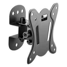 Soporte de Pared para Monitor / 13 a 27 Pulgadas / Carga 25 kg (55 lbs) / VESA 75x75 y 100x100 / Inclinación +3° a -12° / Giro ±25° / Separación 65 mm