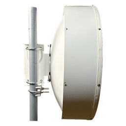1 Antena Direccional Dual-Polaridad MLO Alto Rendimiento / diámetro  de 39.6 cm / 4.9-7.2 GHz / Ganancia 27 dBi / SLANT de 45 ° o 90 °  / Conector N-Hembra / Montaje, jumpers y radomo incluidos.
