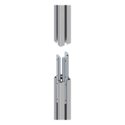 Accesorio_ Riel de Aluminio con longitud de  2380mm| Compatible con estructura para Videowall |  Diseño Modular |  Incluye Tapas de Riel
