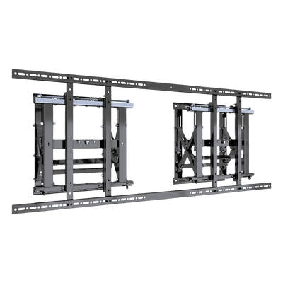 Soporte Modular para Pantallas / Altura Ajustable 200 a 1600 mm (7.9 a 63.0 in) / Ancho 600 mm (23.6 in) / Profundidad Ajustable 134 a 300 mm (5.3 a 11.8 in) / Montaje Horizontal y Vertical / Acero 10.2 mm