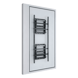 Soporte Modular para Pantallas / Altura Ajustable 200 a 1600 mm (7.9 a 63.0 in) / Ancho 600 mm (23.6 in) / Profundidad Ajustable 134 a 300 mm (5.3 a 11.8 in) / Montaje Horizontal y Vertical / Acero 10.2 mm