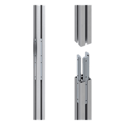 Accesorio _ Riel de Aluminio Longitud 1670 mm | Ancho 40 mm | Altura 40 mm | Diseño Modular | Tapas de Riel Incluidas