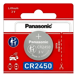 Batería de Litio Tipo Moneda / 3V / 620 mAh / CR2450 / 10 Años Vida Útil