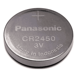 Batería de Litio Tipo Moneda / 3V / 620 mAh / CR2450 / 10 Años Vida Útil