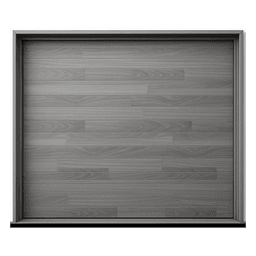 Puerta de Garage / Estilo Americano / Acabado Laminado PREMIUM / Gris / 12x8 Pies (3.66x2.44 m) / Lámina Calibre 26 / Poliuretano 42mm / 5 Secciones