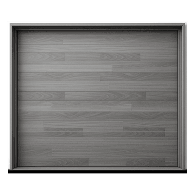 Puerta de Garage / Estilo Americano / Acabado Laminado Premium / Gris / 16x8 Pies (4.9x2.4 m)