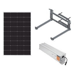 Kit  Solar para alimentar hasta 30W, Salida 12/24 Vcc,  Para alimentar camaras PTZ y Enlaces Punto a Punto, Panel Solar 180W, Bateria Litio 1280 Wh