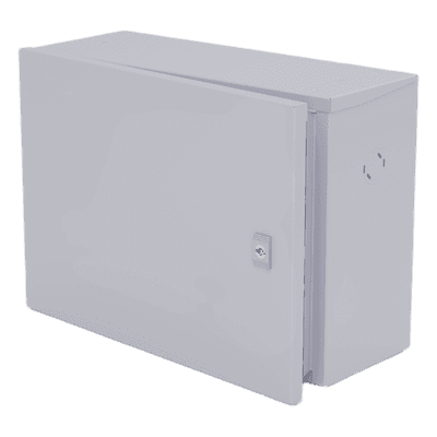 Gabinete para instalación de 1 Batería , Fabricado en Lámina Galvanizada, Accesorios para poste (No incluidos)