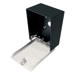 Gabinete para Montaje en Poste / Acero 1.2 mm / Pintura en Polvo / IP65 / Placa Frontal de Acero Inoxidable / 128x170x94 mm