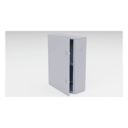 Gabinete para instalación de 2 Baterías , Fabricado en Lámina Galvanizada, Accesorios para poste (No incluidos)