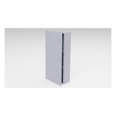 Gabinete para instalación de 3 Baterías , Fabricado en Lámina Galvanizada, Accesorios para poste (No incluidos)