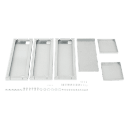 Gabinete para instalación de 4 Baterías , Fabricado en Lámina Galvanizada, Accesorios para poste (No incluidos)