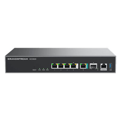 Dispositivo de Convergencia de Redes GCC6020 / Router VPN / Firewall de Próxima Generación / IP PBX / Switch de Red / 4 Puertos Gigabit Ethernet / 1 Puerto SFP+ 10 Gigabit / 1 Puerto 2.5 Gigabit / Administración en la Nube GDMS / Mont