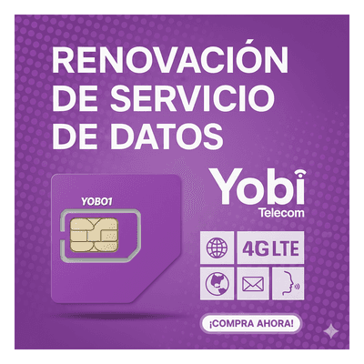 Plan de Datos Anual / 1 GB Mensual / 12 Meses / Roaming EU y Canadá 15 Días / Red 4G / Activación Automática