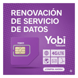 Plan de Datos Anual / 1 GB Mensual / 12 Meses / Roaming EU y Canadá 15 Días / Red 4G / Activación Automática