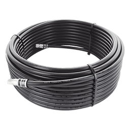 Jumper Coaxial / Tipo RG58 / 29 m (95.14 ft) / Conectores BNC Macho / 75 Ω / Color Negro