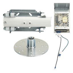 Kit de Instalación Abatible / Brazos Octagonales y Redondos / Soporte Sensores de Borde / Aluminio Resistente / Compatibilidad Múltiples Barreras