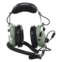 Auriculares de aviación, con micrófono, sobre la cabeza, helicóptero