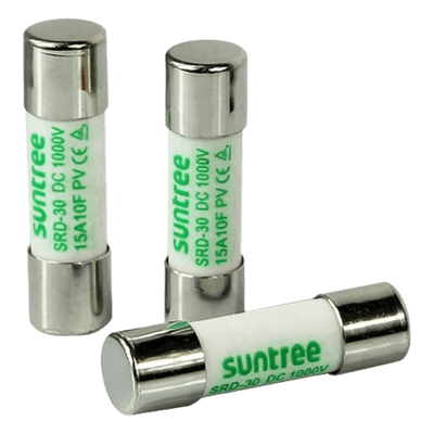 Fusible DC Solar / 1000V / 20A / Corte 20kA / Tamaño 10x38mm / Riel DIN 35mm / Rango -5°C a +40°C
