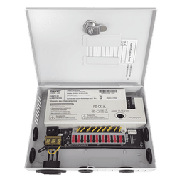 Fuente de Alimentación Profesional / 9 Canales / 16 A Total / 1.8 A por Canal / 11-15 VCC Ajustable / 200 W / Filtro de Ruido por Canal