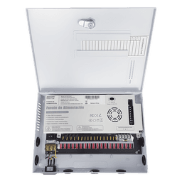 Fuente de Poder / 18 Canales / 20 A / 11-15 VCC Ajustable / 250 W / Filtro de Ruido por Canal / Doble Ventilador