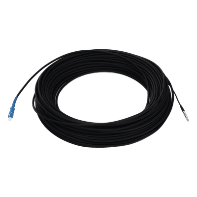Rollo de Fibra Óptica Drop Redonda G657A2 Monomodo Simplex de 100 Metros (328.08 Pies) con Conectores SC/UPC-SC/UPC para Instalaciones Aéreas, Subterráneas o a la Intemperie