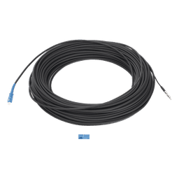 Rollo de Fibra Óptica Drop Redonda G657A2 Monomodo Simplex de 100 Metros (328.08 Pies) con Conectores SC/UPC-SC/UPC para Instalaciones Aéreas, Subterráneas o a la Intemperie