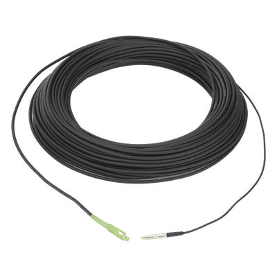 Rollo de Fibra Óptica Drop Redonda G657A2 Monomodo Simplex de 100 Metros (328.08 Pies) con Conectores SC/APC-SC/APC para Instalaciones Aéreas, Subterráneas o a la Intemperie