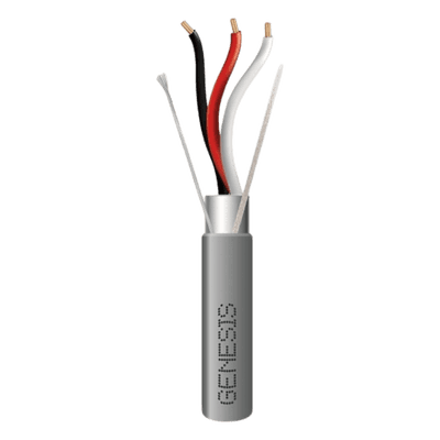 Bobina de 305 m (1000 ft) / Cable para Alarma 3x18 AWG / Blindado / Riser FPLR-CMR / Gris