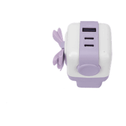 Cargador de Escritorio / 65W / 3 Puertos / 2 USB-C + 1 USB-A / PD 3.0 / QC 4.0 / GaN II / Pantalla LED
