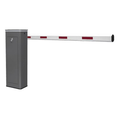 Barrera Vehicular Automática / Apertura 1.5 s / Brazo 3 m (9.8 ft) / 200 Ciclos/Hora / Corona LED Semaforizada / IP Resistente Intemperie