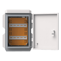 Gabinete de Protección IP / Acero SPCC / 180 x 340 x 160 mm / IP55 / Rieles DIN / Montaje Vertical u Horizontal / 4 Placas Laterales Externas