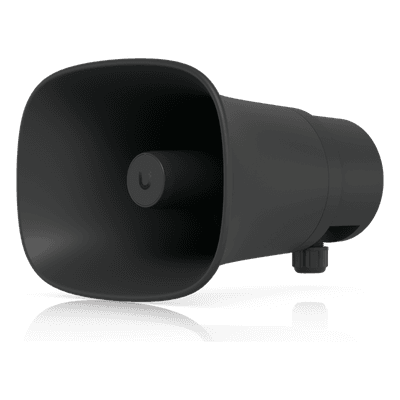 UniFi Protect AI Horn Speaker, Altavoz IP 120 dB, PoE+, Alerta AI Avanzada, Montaje Pared, Esquina y Poste, IP66, Color Negro