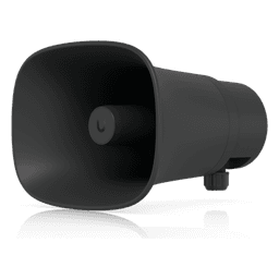 UniFi Protect AI Horn Speaker, Altavoz IP 120 dB, PoE+, Alerta AI Avanzada, Montaje Pared, Esquina y Poste, IP66, Color Negro