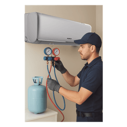 Servicio de recarga de gas refrigerante / R32 / Minisplit / 1 Tonelada (12,000 BTU/h)