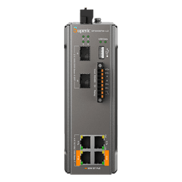 Switch Industrial Administrable / 4 Puertos PoE Gigabit / 2 SFP 2.5Gbps / PoE 120W / -40℃ a 75℃ (-40℉ a 167℉) / Sin Ventiladores