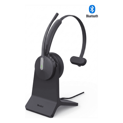 Auriculares mono Yealink BH70 edición MS con base de carga / Bluetooth 5.3 con adaptador USB C&A / 35 horas de conversación / Cancelación de ruido con 3 micrófonos