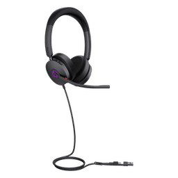 Auriculares Yealink UH48 Dual con cancelación de ruido activa por IA para Microsoft Teams, USB-C/A e indicador de ocupado