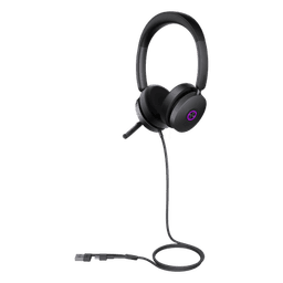 Auriculares Yealink UH48 Dual con cancelación de ruido activa por IA para Microsoft Teams, USB-C/A e indicador de ocupado