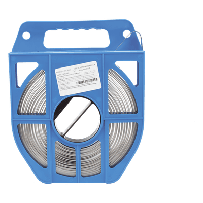 Fleje de Acero Inoxidable / Ancho 3/4 pulgadas / Grosor 0.70 mm / Largo 30.5 m (100 ft) / Resistencia 7.5 kN