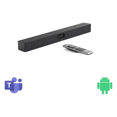 Barra de Videoconferencia Yealink A40 para Salas Medianas con Android 13 Integrado para Microsoft Teams - No Requiere PC - Incluye Control Remoto