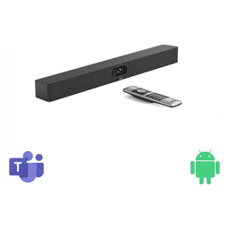 Barra de Videoconferencia Yealink A40 para Salas Medianas con Android 13 Integrado para Microsoft Teams - No Requiere PC - Incluye Control Remoto