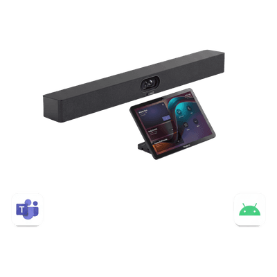 Barra de Videoconferencia Yealink A40 para Salas Medianas con Android Integrado para Microsoft Teams - No Requiere PC - Incluye Panel Touch