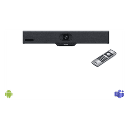 Barra de Videoconferencia A10 de Yealink para Salas Pequeñas con Android Integrado para Microsoft Teams y Modo BYOD - Incluye Control Remoto