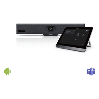 Barra de Videoconferencia A10 de Yealink para Salas Pequeñas con Android Integrado para Microsoft Teams y Modo BYOD - Incluye Panel Touch