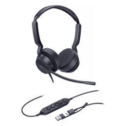 Auriculares Yealink UH42 Dual con cancelación de ruido para Microsoft Teams, USB-C/A e indicador de ocupado