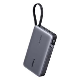 Power Bank / 20000mAh / 72Wh / Carga Rápida 100W PD 3.0 / Salida Múltiple 145W / Cable USB-C Integrado / Compacto 139x80x27 mm